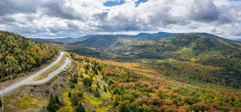 Autumn colors from the Height of Land overlook on the Rangeley Lakes Scenic Byway - Maine