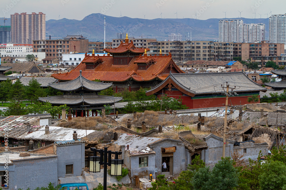 The old Neighborhood Hutongs of  Datong in China