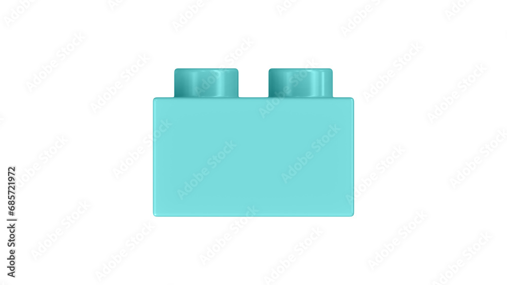 Blue Lagoon Block Isolated on a White Background. Close Up View of a Plastic Children Game Brick for Constructors, Side View. High Quality 3D Rendering with a Work Path. 8K Ultra HD, 7680x4320 Blue Lagoon Block Isolated on a White Background. Close Up View of a Plastic Children Game Brick for Constructors, Side View. High Quality 3D Rendering with a Work Path. 8K Ultra HD, 7680x4320