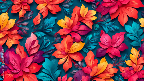 Beautiful vivid colors background with seamless pattern. Generated by AI