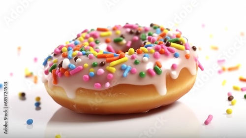 donut white background Ai Generative
