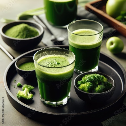 green juice with mint