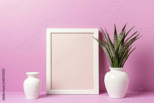 picture frame and flower vase