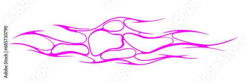 Cyber sigilism fire. Neo tribal gothic style shape.