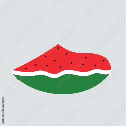 watermelon with map of palestine 