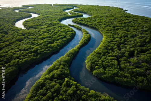 Travel forest mangrove water environment nature green rainforest river aerial