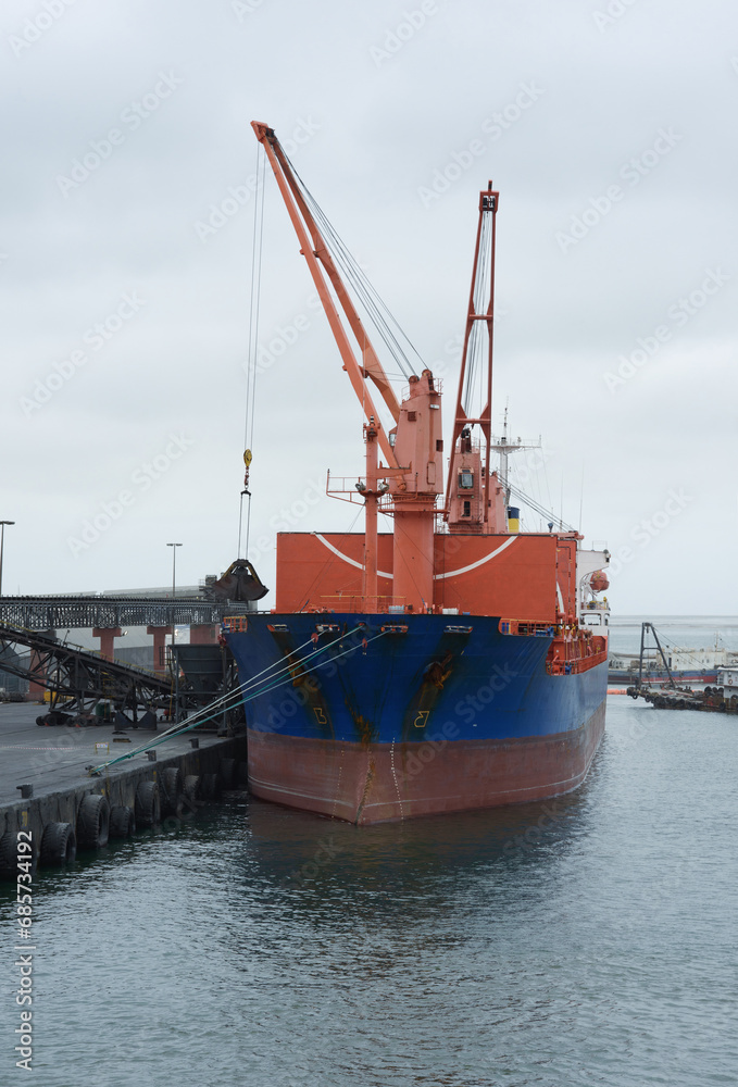 Docked Bulk Carrier in Walvis Bay