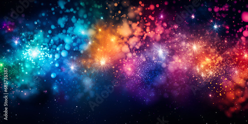 A Colorfull galaxy magic image,A Celestial Symphony of Light and Endless Possibilities: Unveiling the Dazzling Starry Sky as a Cosmic Canvas, Generative AI