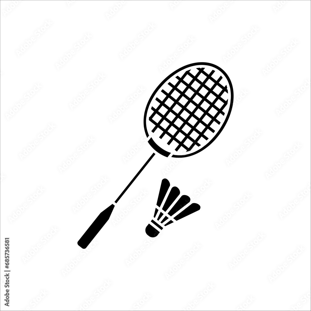 badminton icon. badminton racquets with shuttlecock line art vector icon for sports apps and websites. badminton icon. badminton racquets with shuttlecock line art vector icon for sports apps and websites.