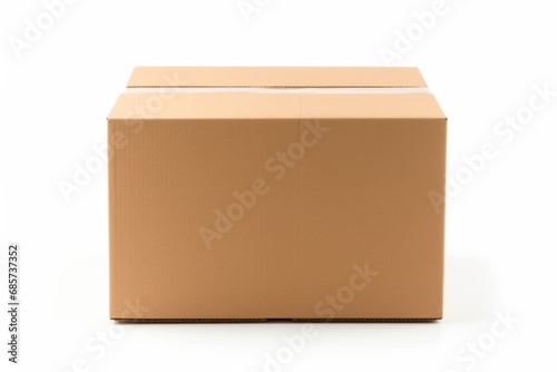 Cardboard Moving Box Sideview created with Generative AI Technology, ai, generative © Wildcat93