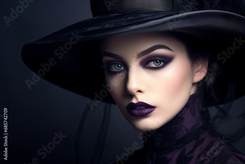 Velvet and Lace - Mysterious Lady in Dramatic Fashion