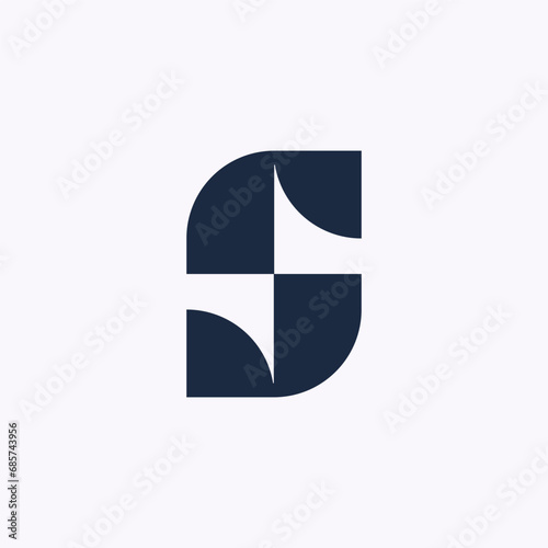minimalist letter S logo