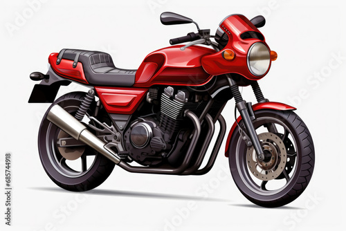 Modern red motorcycle © Venka