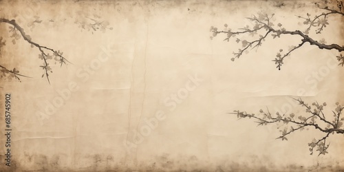 Old Paper texture vintage Paper with Japanese Pattern tree