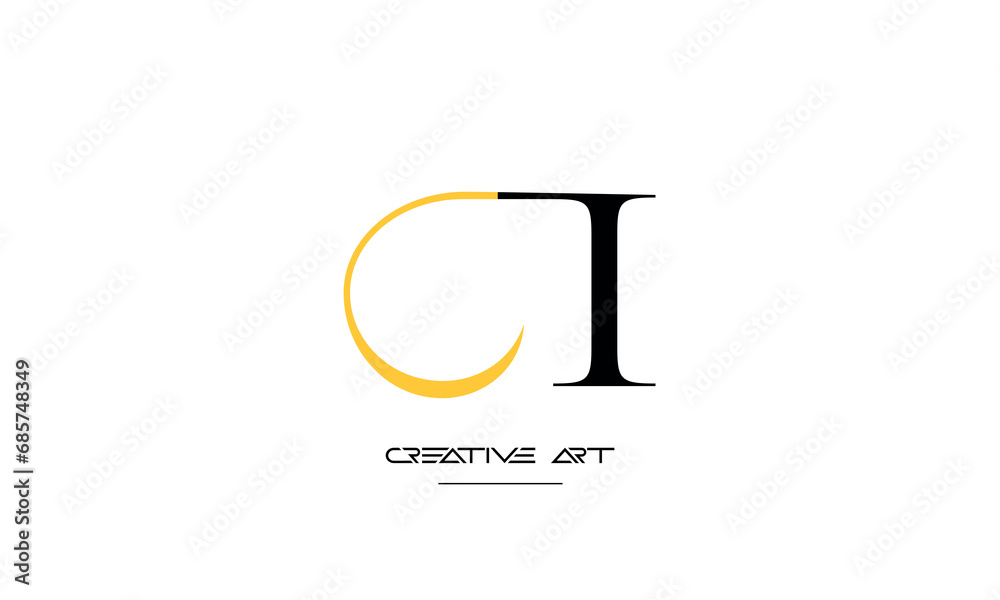 CI, IC, C, I abstract letters logo monogram CI, IC, C, I abstract letters logo monogram