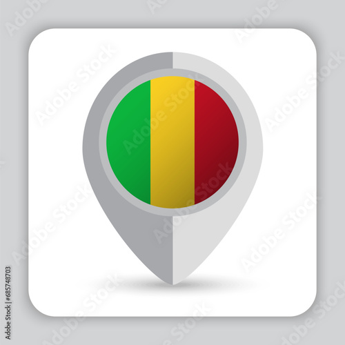 Mali Flag Pin Map Icon Free Download Mali Flag Pin Map Icon - GFXLoad