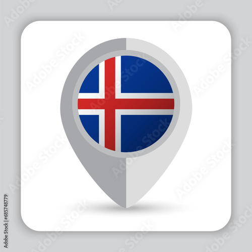 Free Download Iceland Flag Pin Map Icon - GFXLoad