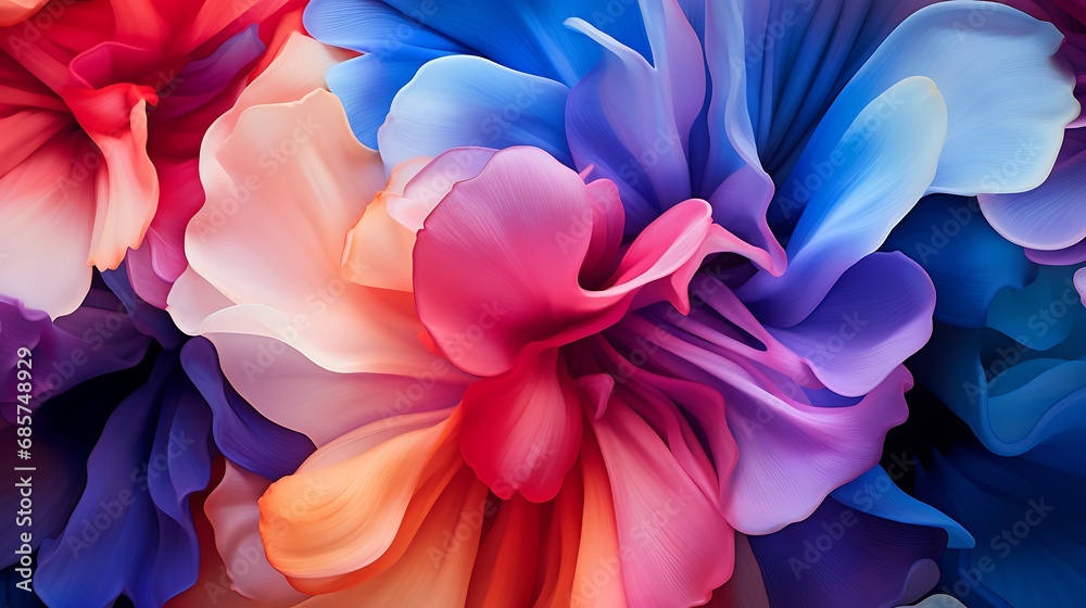 Close-ups of vibrant flower petals