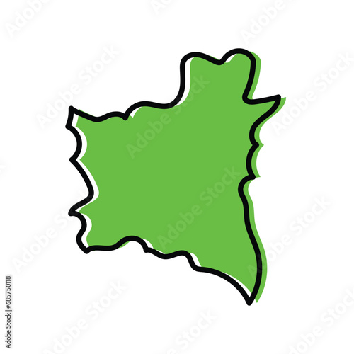 Gharbia State of Egypt map design in vector form. photo