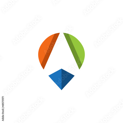 Free Download Gps locator logo design template. Gps map location and direction icon vector combination. Direct business arrow logo symbol concept. Suitable for your design need, logo, illustration, animation, etc - GFXLoad
