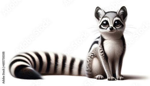 Surreal Raccoon Illustration Isolated on White © dragon_fang