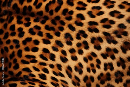 Striking Leopard fur banner texture. Skin fabric print. Generate Ai
