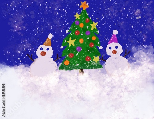 snowman in the snow '01