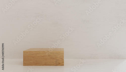 Fototapeta Naklejka Na Ścianę i Meble -  Wooden Podium Product Display Empty Display