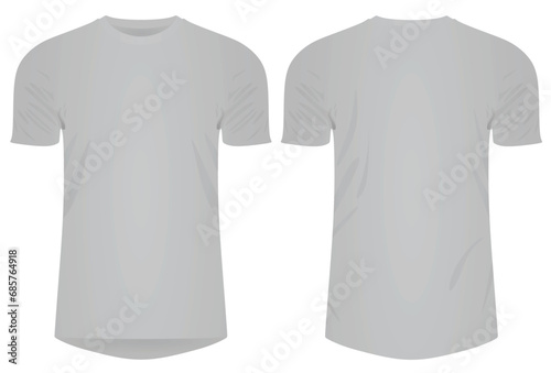 Grey short sleeves jersey. vector illustration