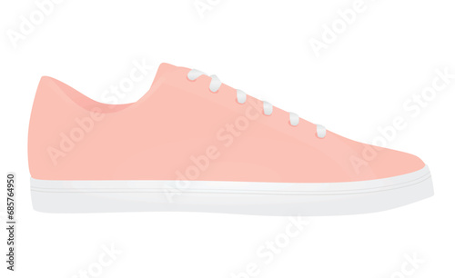 Pink sneaker shoe. vector illustration