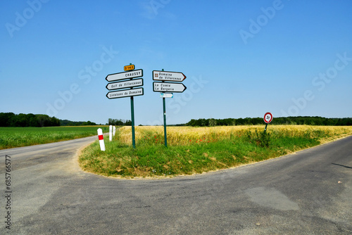 Chaussy; France - june 16 2023 : countryside photo