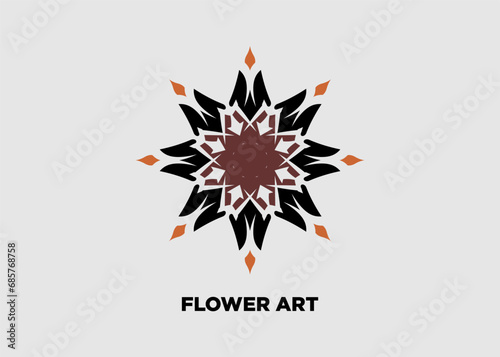 Vector illustration of mandala flower motif for background