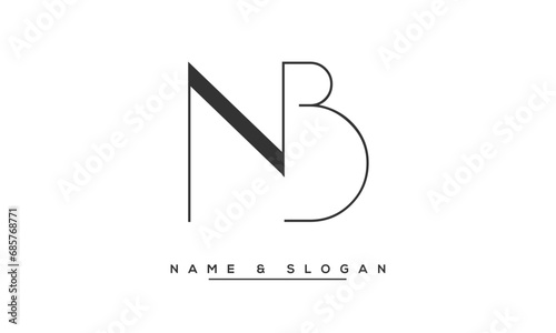 NB,  BN,  N,  B  Abstract  Letters  Logo  Monogram