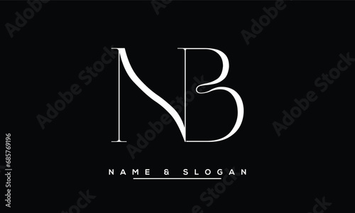 NB,  BN,  N,  B  Abstract  Letters  Logo  Monogram