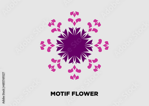 Vector illustration of mandala flower motif for background
