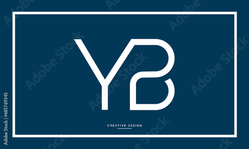 Alphabet letters YB or BY logo monogram