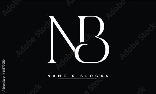 NB, BN, N, B Abstract Letters Logo Monogram