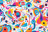 Abstract doodle art pattern