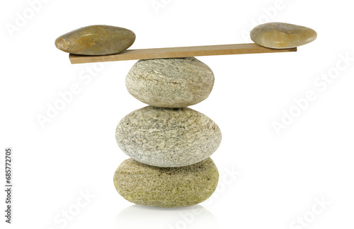 balance on the tower weights