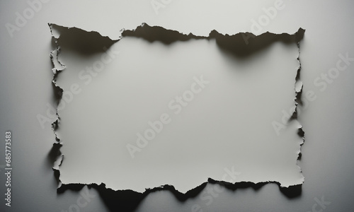 Ripped paper torn apart, textured background