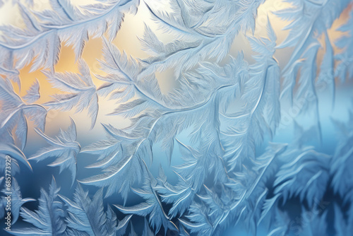 Pattern on frozen winter window © Michael