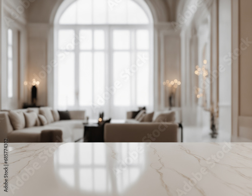Marble surface against a luxurious background
