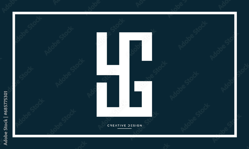 Alphabet letters YG or GY logo monogram Alphabet letters YG or GY logo monogram