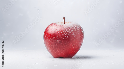 red apple white background