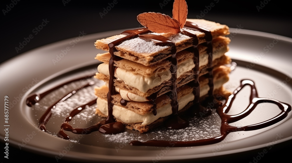 A popular dessert made with layers of coffeesoaked ladyfingers and
