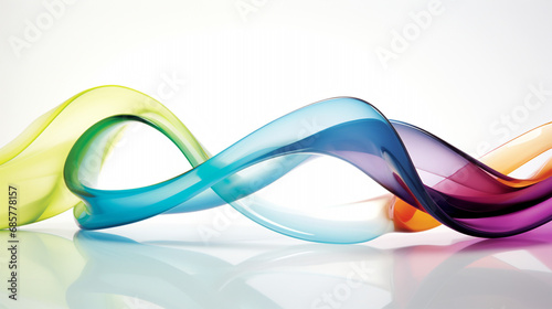Ai Generated Art abstract colorful wave lines background