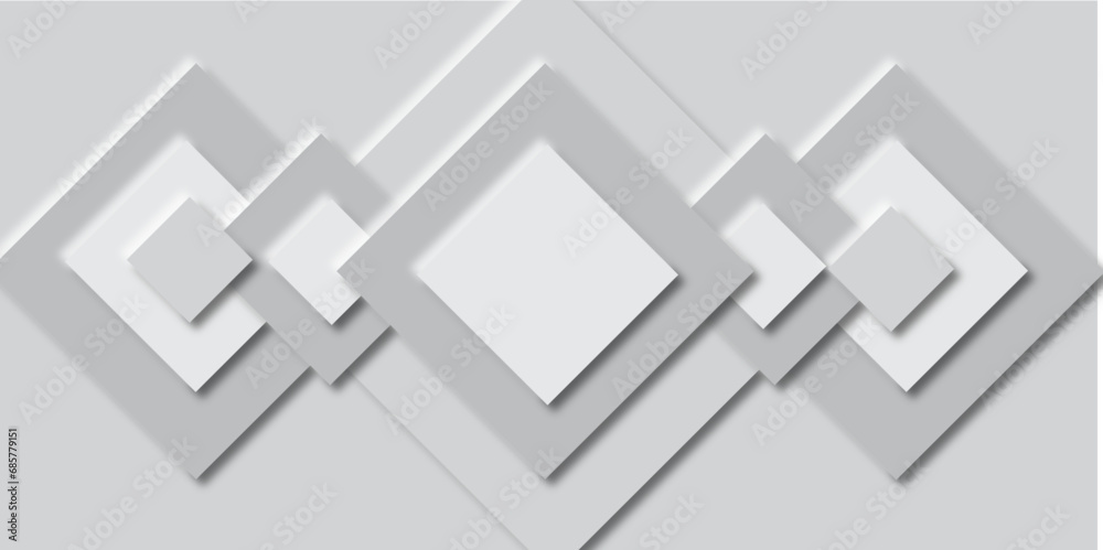 Modern grey abstract background with neomorphism Vector grey background with geometric square shapes with shadows layer Suit for business, corporate, institution, party, festive, seminar, and talks.