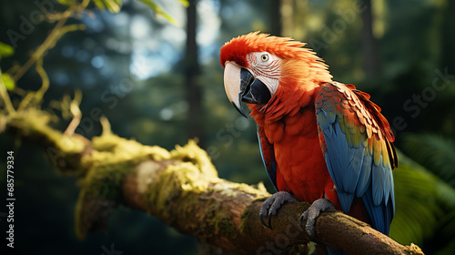 red and yellow macaw