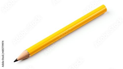 a yellow pencil with a brown tip