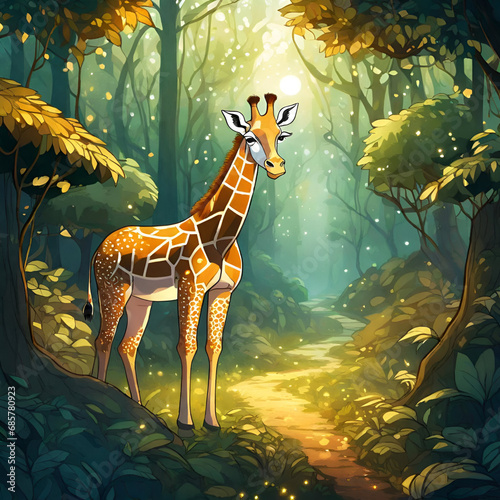 giraffe in the jungle